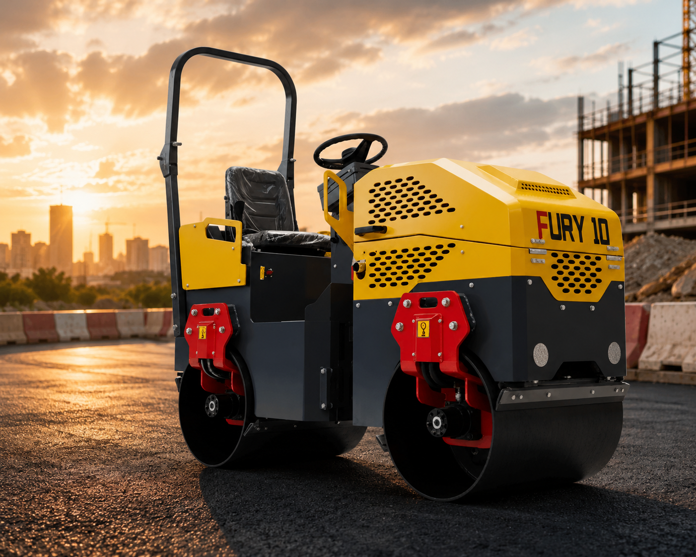 TYPHON Fury 10 1 ton mini road roller and compact roller compactor